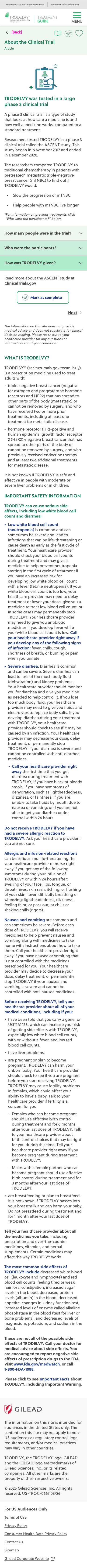 Trodelvy Patient Treatment Guide Mobile Design 5